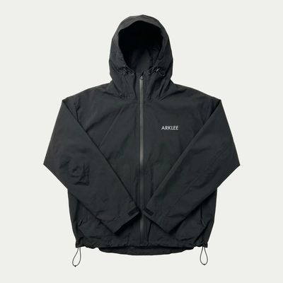 Water Reactive Cheetah Rain Jacket - Black
