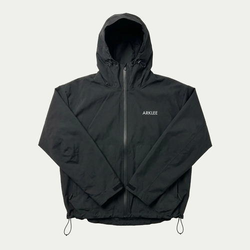 Water Reactive Cheetah Rain Jacket - Black